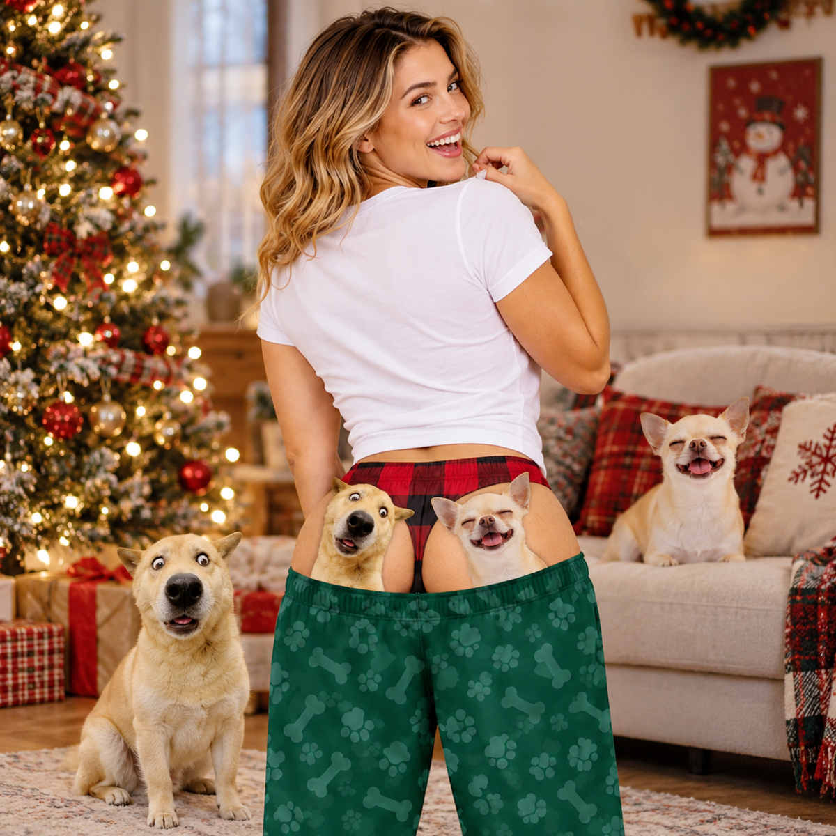 Custom Dog Photo Sweatpants And Pajamas Pants Gift For Pet Lovers HO82 903932