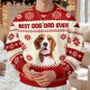 Custom Dog Photo Best Dog Dad, Dog Mom Ever Christmas Ugly Sweater TH10 170953