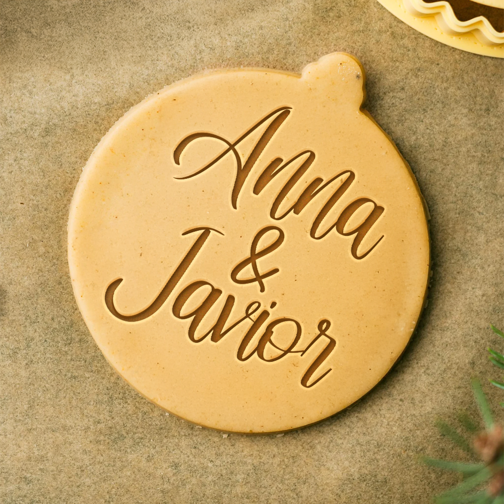 Personalised Wedding Cookie Stamp and Cutter Set CH07 180266