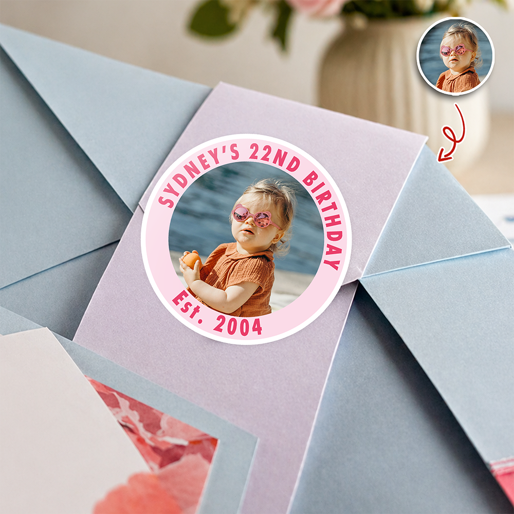 Custom Photo Roll Sticker Unique Party Favor, Birthday Decor HA75 921208