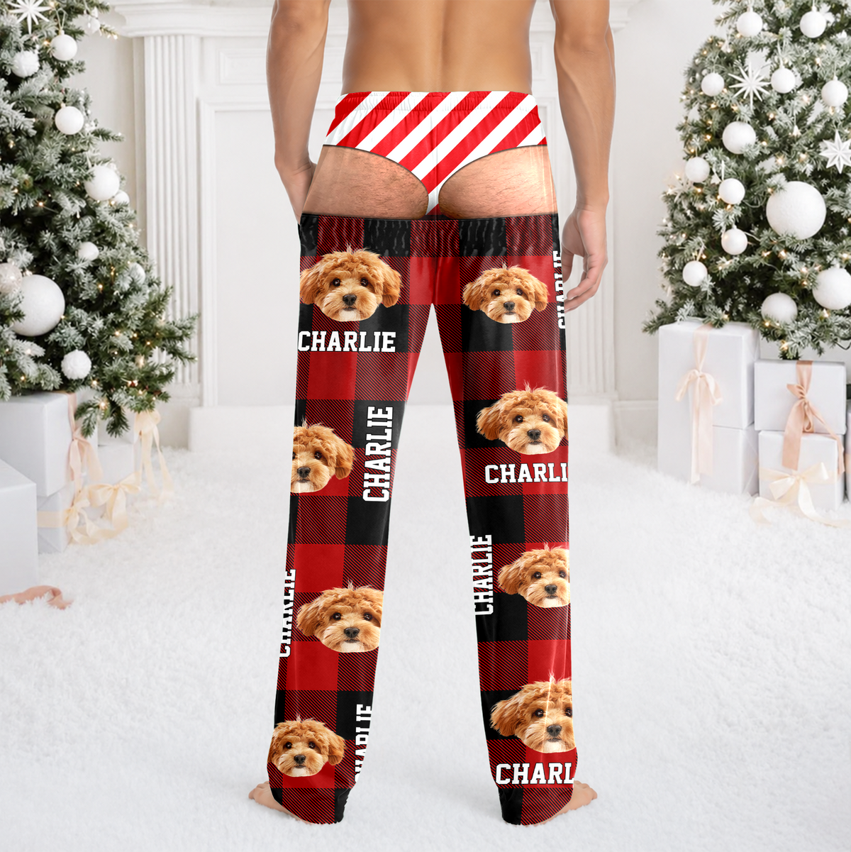 Custom Pet Photo Funny Sweatpants Christmas Birthday Gifts For Husband, Son, Grandson, Brother, Grandpa, Dad TH10 170671