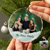 Custom Photo Family Mosaic Style Glass Ornament Christmas Gift LM32 895051