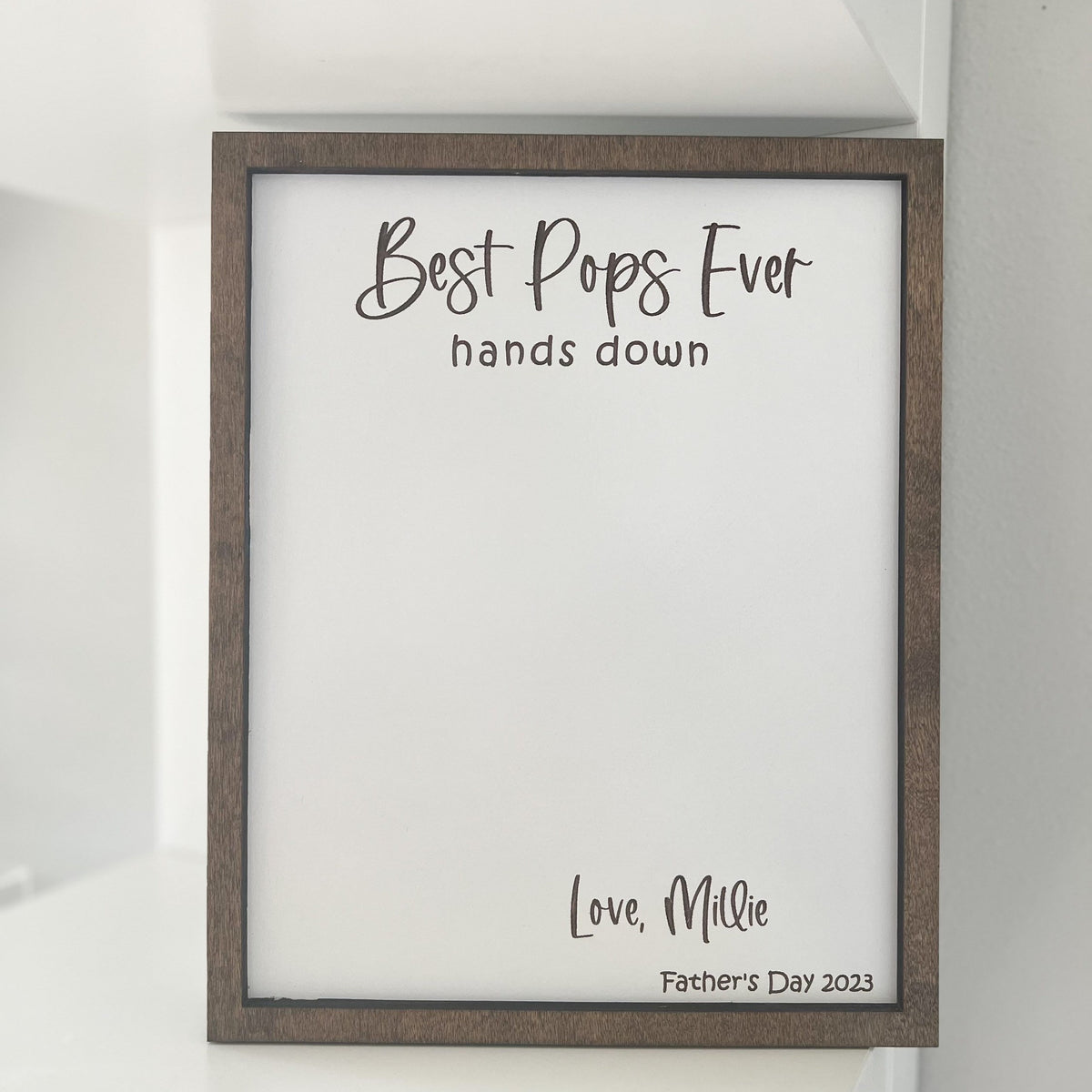Custom DIY Wooden Always Be Daddy's Buddy - Father's Day Handprint Sign Gift LM32 668997