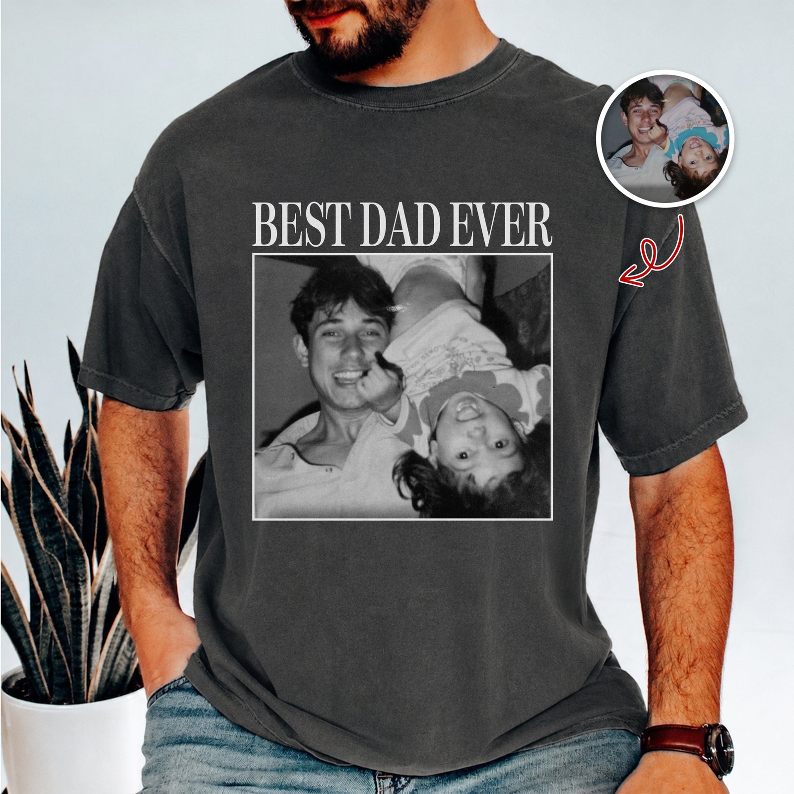 Custom Vintage Photo Best Dad Ever Retro Comfort Shirt, Gift For Dad, Grandpa, Father's Day HO82 902528