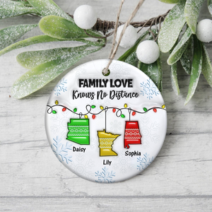 True Friendship Knows No Distance - Personalized 3D Inflated Effect Ceramic Ornament CH07 899302