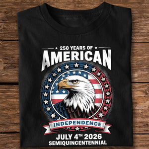 250 Years of America Anniversary Independence Day 2026 Dark Shirt CH07 896698