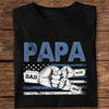 Custom Name Dad With Kids Hand-in-Hand Dark Shirt – Personalized Father’s Day Gift LM32 899613