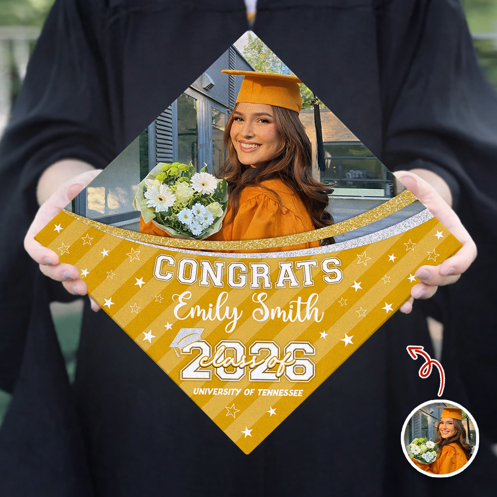 Custom Photo Class of 2026 Congrats Graduation Cap Topper HO82 901730