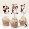 Custom Couple Photo Wedding Cupcake Toppers Bridal Shower Party Decor, Wedding Keepsake Gift LM32 669659