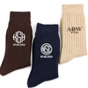 Custom Monogram Embroidered Men's Socks, Personalized Wedding Date Groom Gift HO82 903472