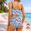 Custom Photo Tropical Ruffle Bikini Swimsuit Gift for Women LM32 899865