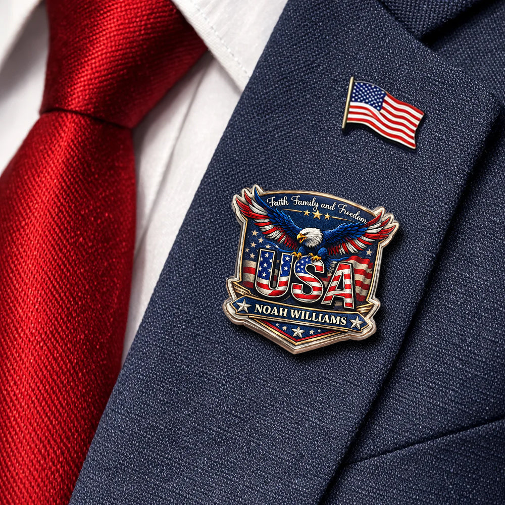 Personalized Faith, Family & Freedom America 250 Years Acrylic Pin HO82 901786