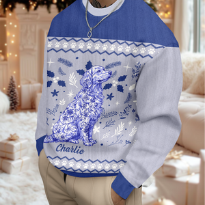 Personalized Chinoiserie Toile De Jouy Dog Ugly Sweater TH10 896041