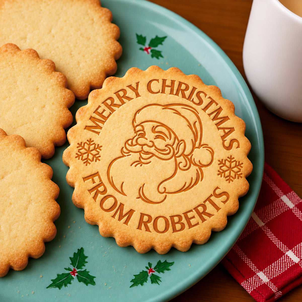 Personalized Family Name Merry Christmas Cookie Stamp HA75 57002