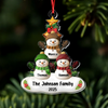 Custom Snowman Family Acrylic Ornament Gift For Christmas HO82 900074