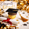 Graduation Gold Wrapped Candy Graduation Favors Mini Graduation Hat Candy Toppers, Grad Party Favors Unique Grad Candy HO82 902262