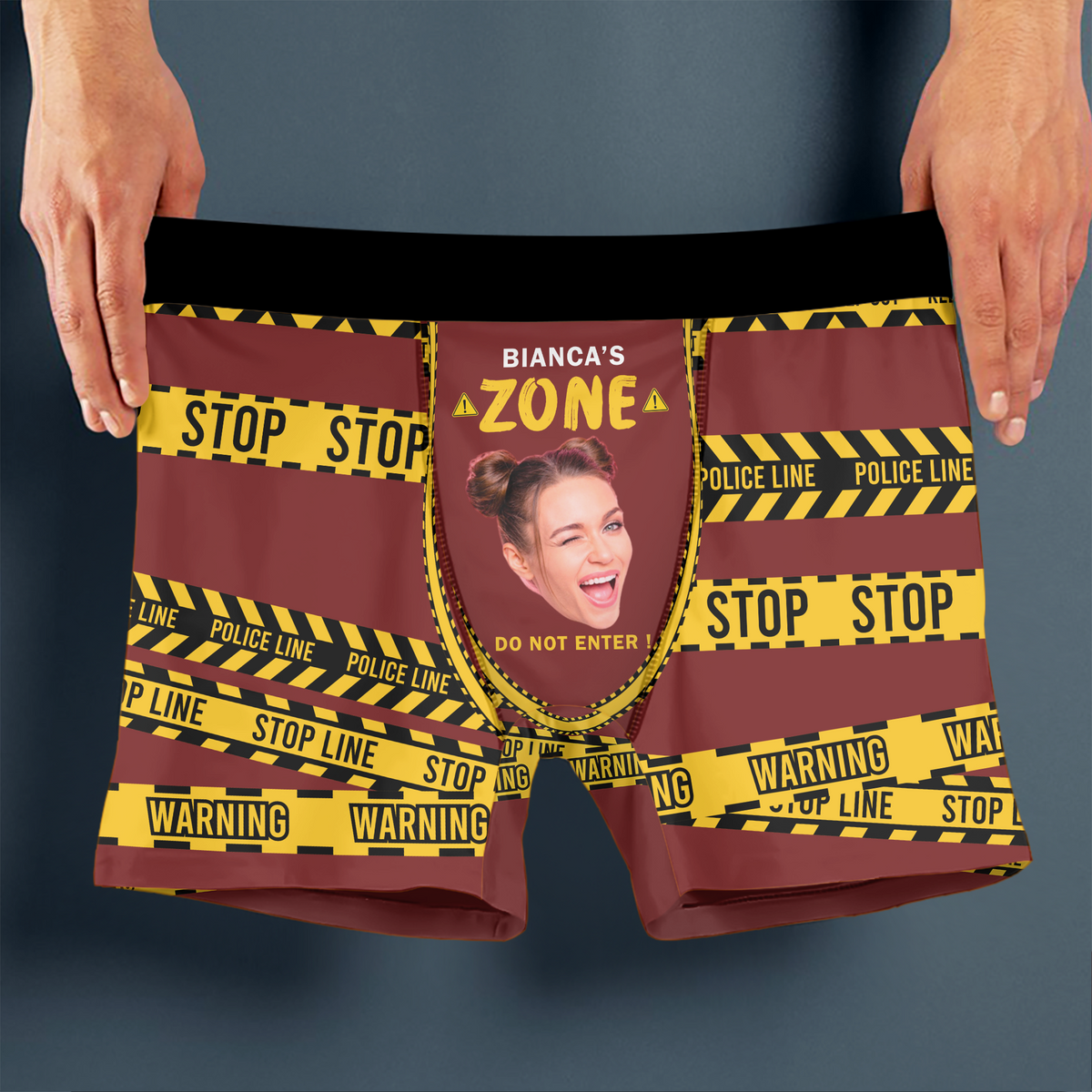 Custom Funny Face Photo My Zone Men's Boxer Briefs Gift For Boyfriend, Husband HO82 900820