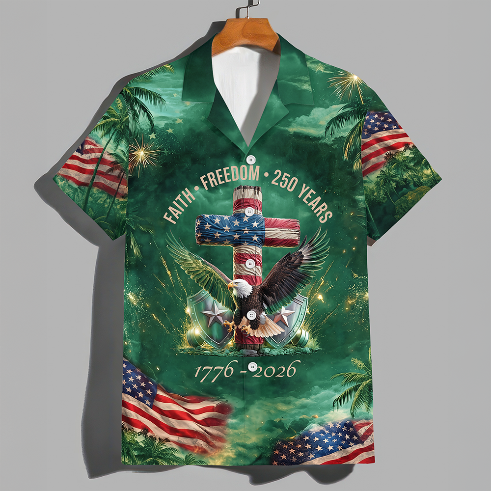 250 Years of Freedom 1776 - 2026 Eagle Patriotic Hawaii Shirt CH07 910474