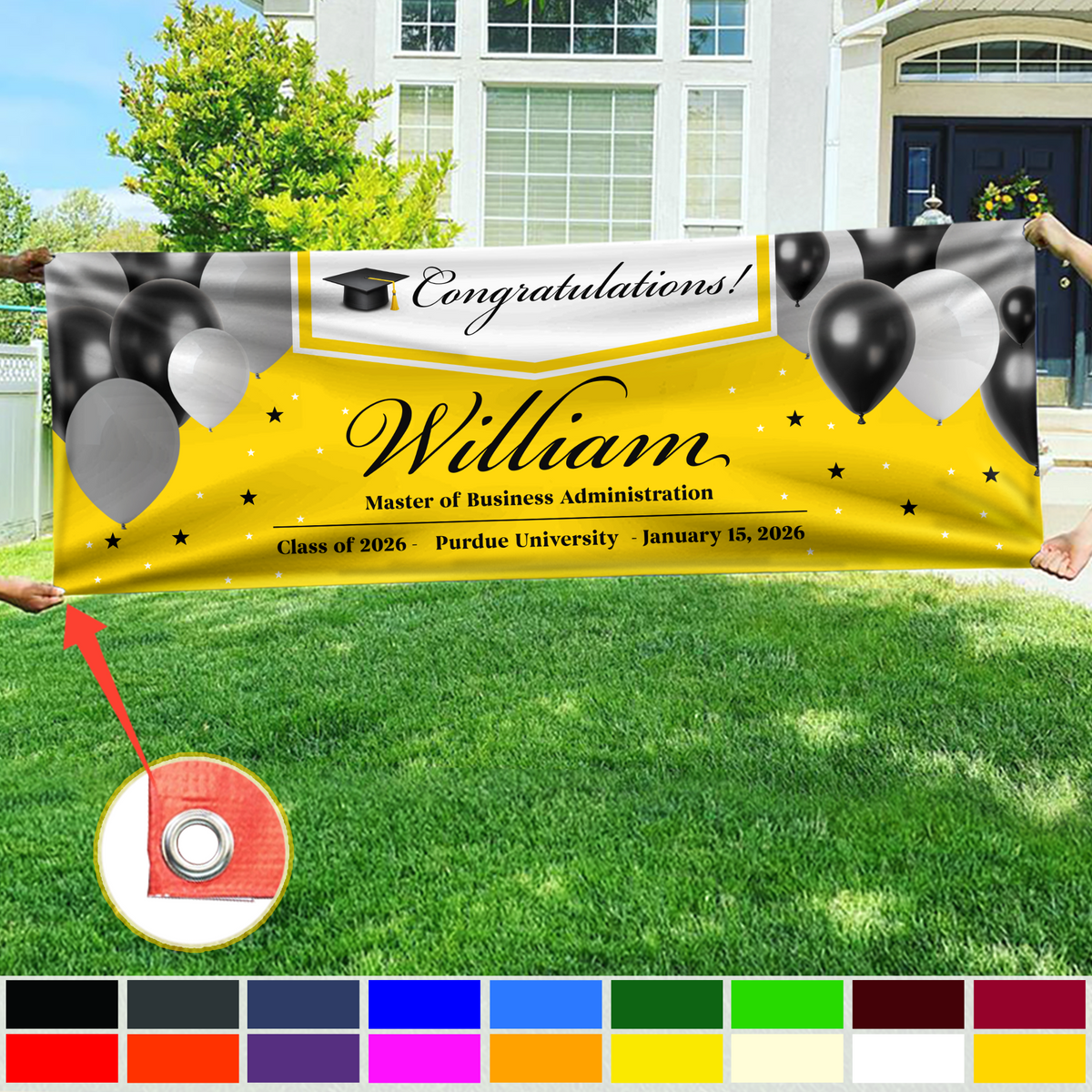 Custom Name Congratulations Banner 2026 - Graduation Decor Gift TH10 898651