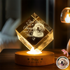 Custom Photo Memorial Once By My Side Forever In My Heart Engraved Crystal Photo With Light CH07 910082