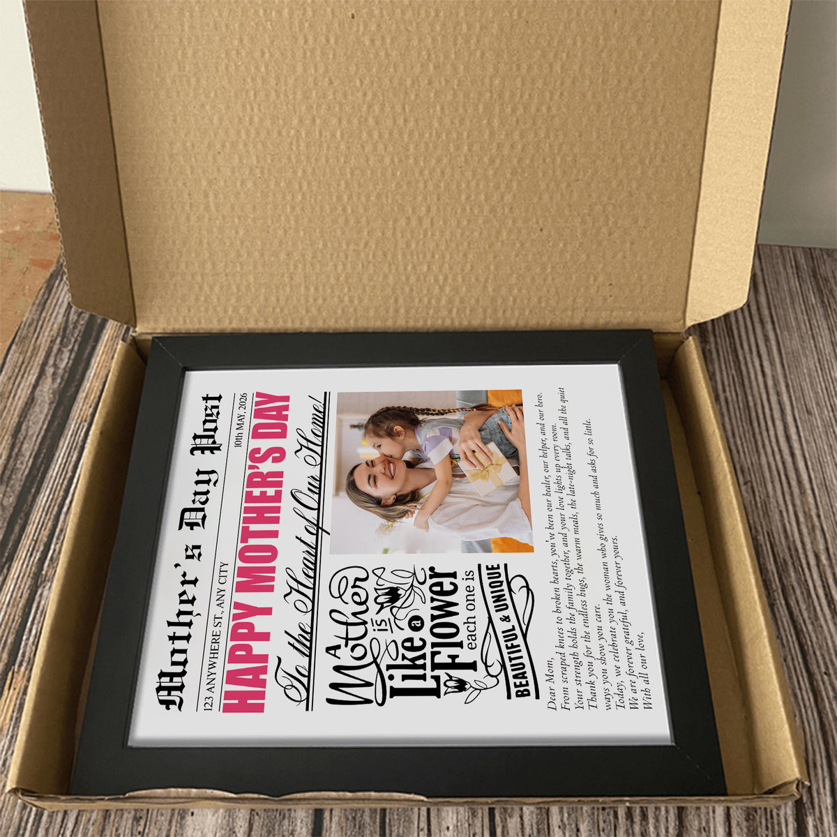 Custom Photo A Mother Is Like a Flower Picture Frame Mother's Day Gift HA75 920684