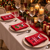 Custom Name Initial Letter Christmas Monogrammed Family Reusable Cotton Napkin HO82 903728
