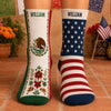 Personalized Mexico USA Flag Socks Patriotic Heritage Gift for Men & Women K228 921850