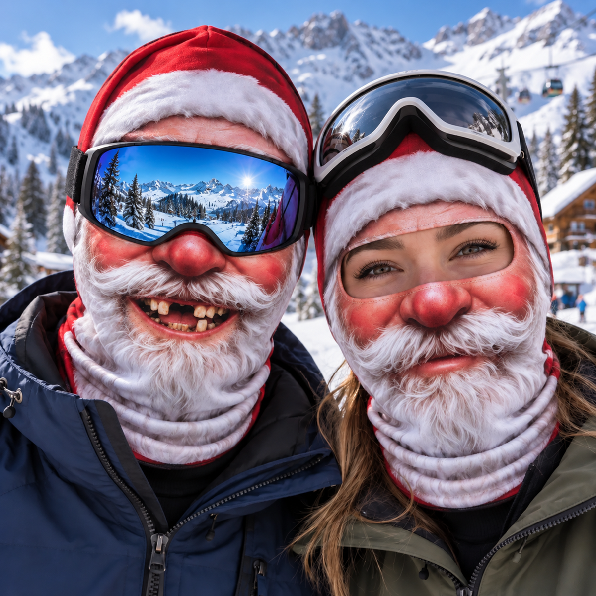 Funny 3D Santa Face Ski Mask, 3D Novelty Mask for Skiing & Snowboarding CH07 180766