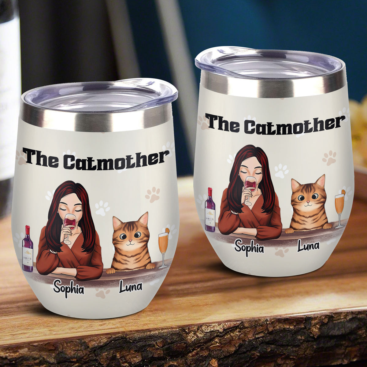 The Catmother For Cat Lover Wine Tumbler TH10 892813