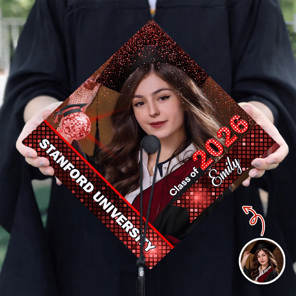 Custom Photo Class Of 2026 Graduation Cap Topper Graduation Gift, Senior Gift CH07 910830