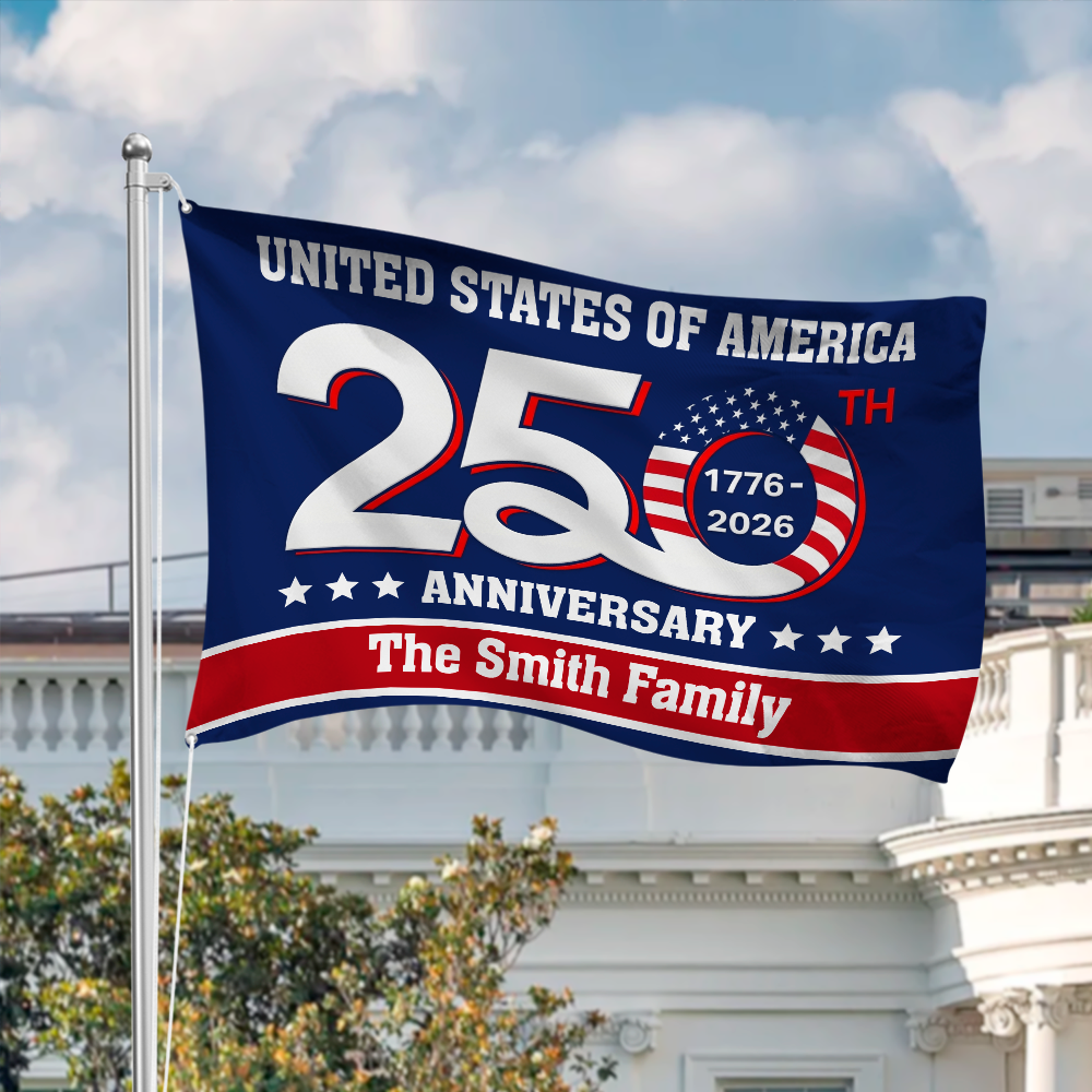 United States of America 1776-2026 250th Anniversary - USA Semiquincentennial Patriotic Outdoor House Flag CH07 910186