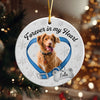 Custom Dog Photo Forever In My Heart Memorial 3D Inflated Effect Printed Ornament CH07 180444