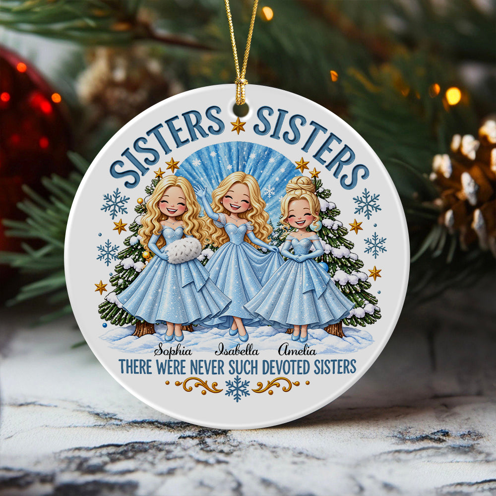 Personalized Sisters Christmas Ceramic Ornament CH07 180554