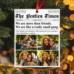 Custom Photo Friendship Newspaper Best Friend Christmas Acrylic Ornament HO82 893318