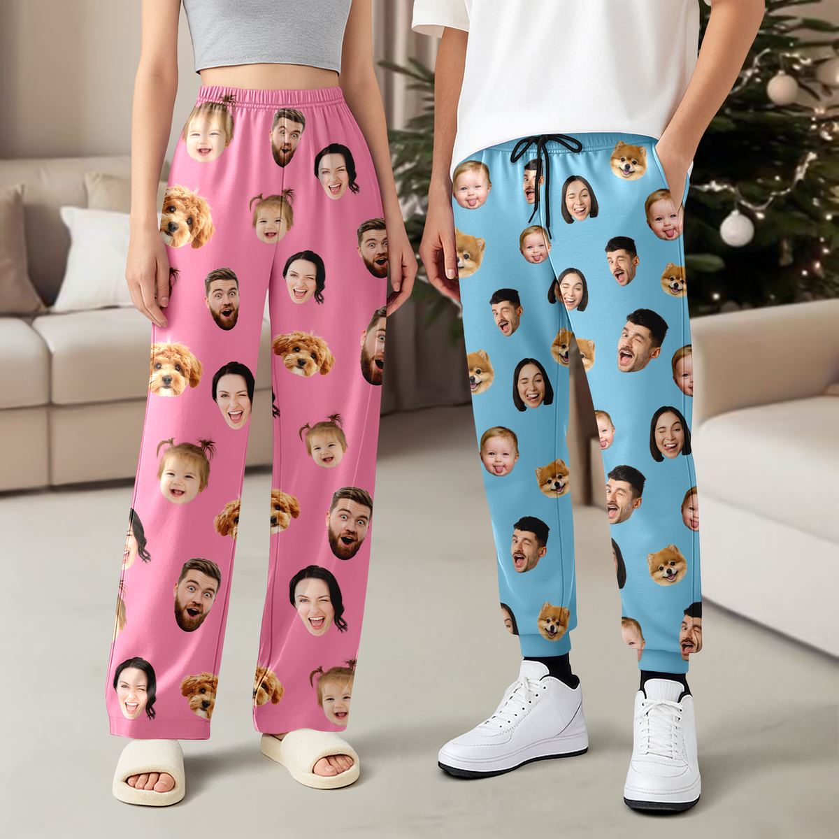 Custom Family Member Photo Sweatpants For Christmas TH10 171337