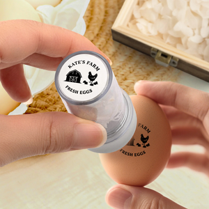 Personalized Chicken Egg Stamp for Farm Fresh Eggs Cute Coop Gift for Homesteaders CH07 910026