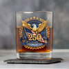 USA 250th Anniversary Emblem Patriotic Eagles Flag Whiskey Glass LM32 899071