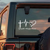 Faith Hope Love Jesus Heartbeat Car Window Decal Sticker LM32 897457