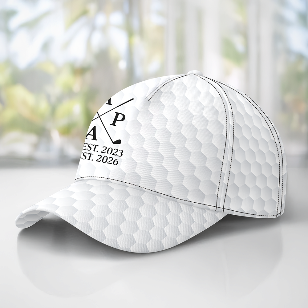 Custom Kids Names Papa Golf Pattern Classic Cap - Personalized Gift for Dad HA75 921264