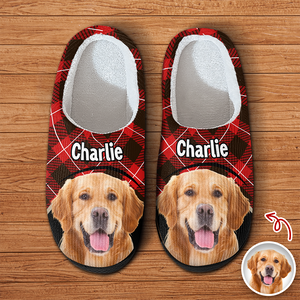 Custom Photo Dog Mom Dog Dad - Personalized Slippers HO82 900006