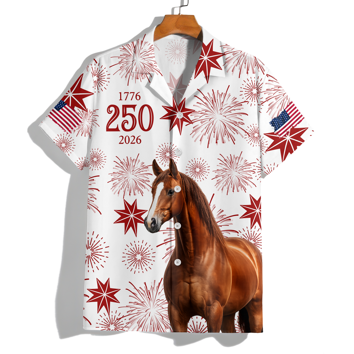 Personalized USA 250 Anniversary 1776-2026 Hawaii Shirt For Farmer, Horse Lovers CH07 910398