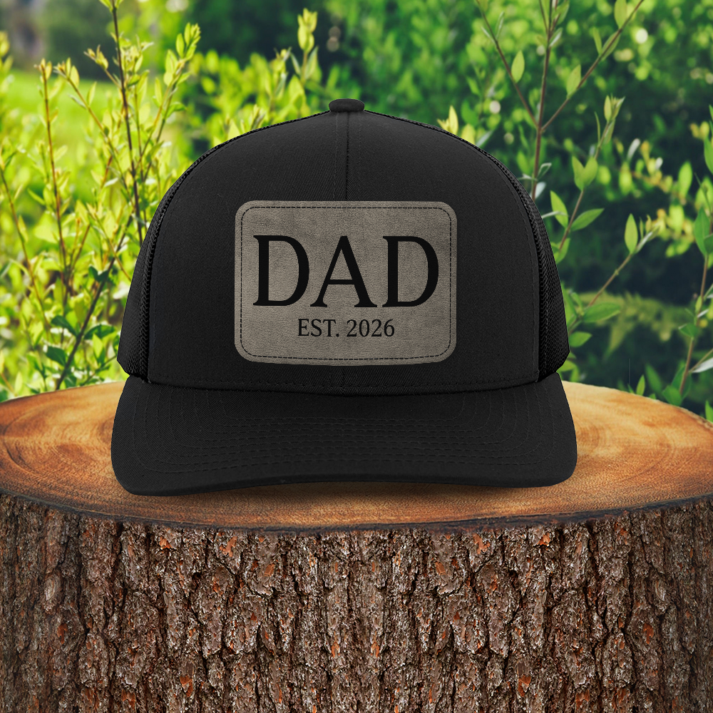 Personalized Dad Est Leather Patch Cap Gift for Dad HO82 902300