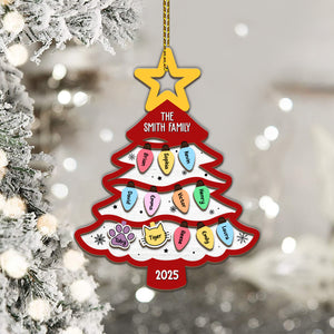 Personalized Family Tree Ornament 2025 Gift For Large Family With Pets HO82 894668