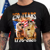 Custom Dog Cat Photo American Eagle Flag 250th America Anniversary Dark Shirt LM32 899083