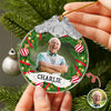 Custom Family Photo Metal Top Glass Ornament For Christmas TH10 894889