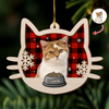 Custom Photo Meowy Christmas 2 Layer Wooden Ornament LM32 895783