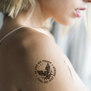 Multi America 250 With Eagles - In God We Trust Party Tattoos Favors LM32 897813