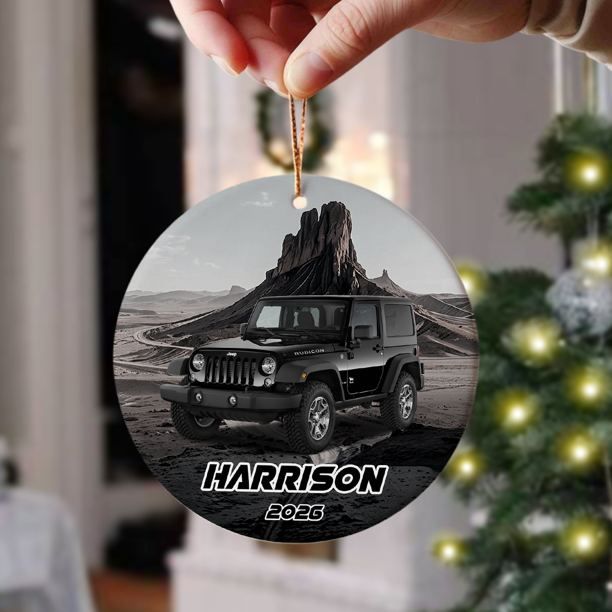 Custom Car Photo And Name Ceramic Ornament Christmas Gift For Car Lovers TH10 171277