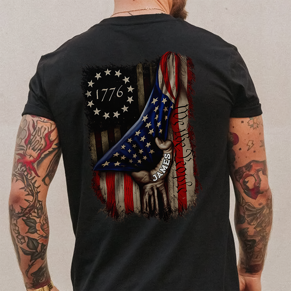 Custom Name We The People US Flag Back Shirt TH10 169061