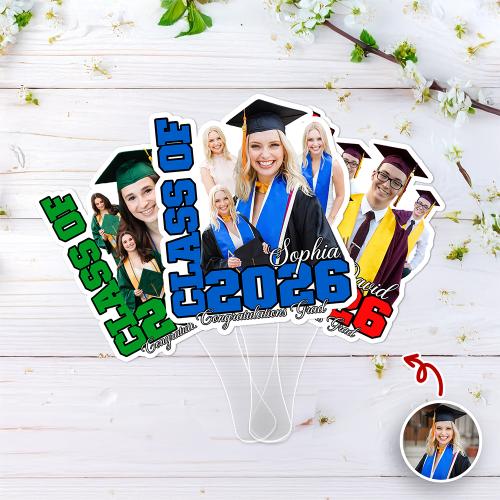 Custom Photo Class Of 2026 Graduation Face Fan HA75 920042